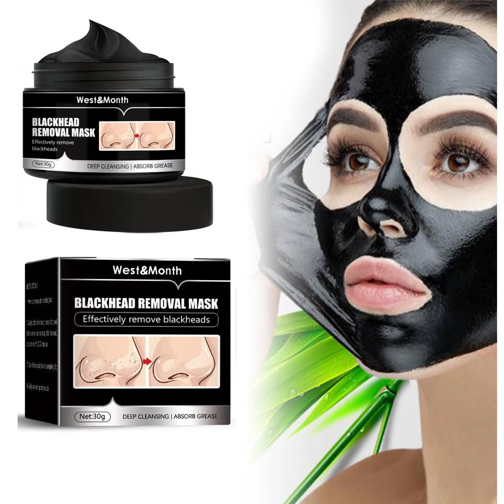 Bamboo Charcoal Blackheads Remover Mask Acne Oil Control Shrinking Pore Moisturizing Nose Black Dots Deep Cleaning Peel off Mask mbzr