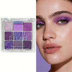 Dreamlike Nine-Color Purple Eyeshadow Palette Long-Lasting And Waterproof Matte And Shimmer Finishes Smokey Eye Makeup Palette mbzr