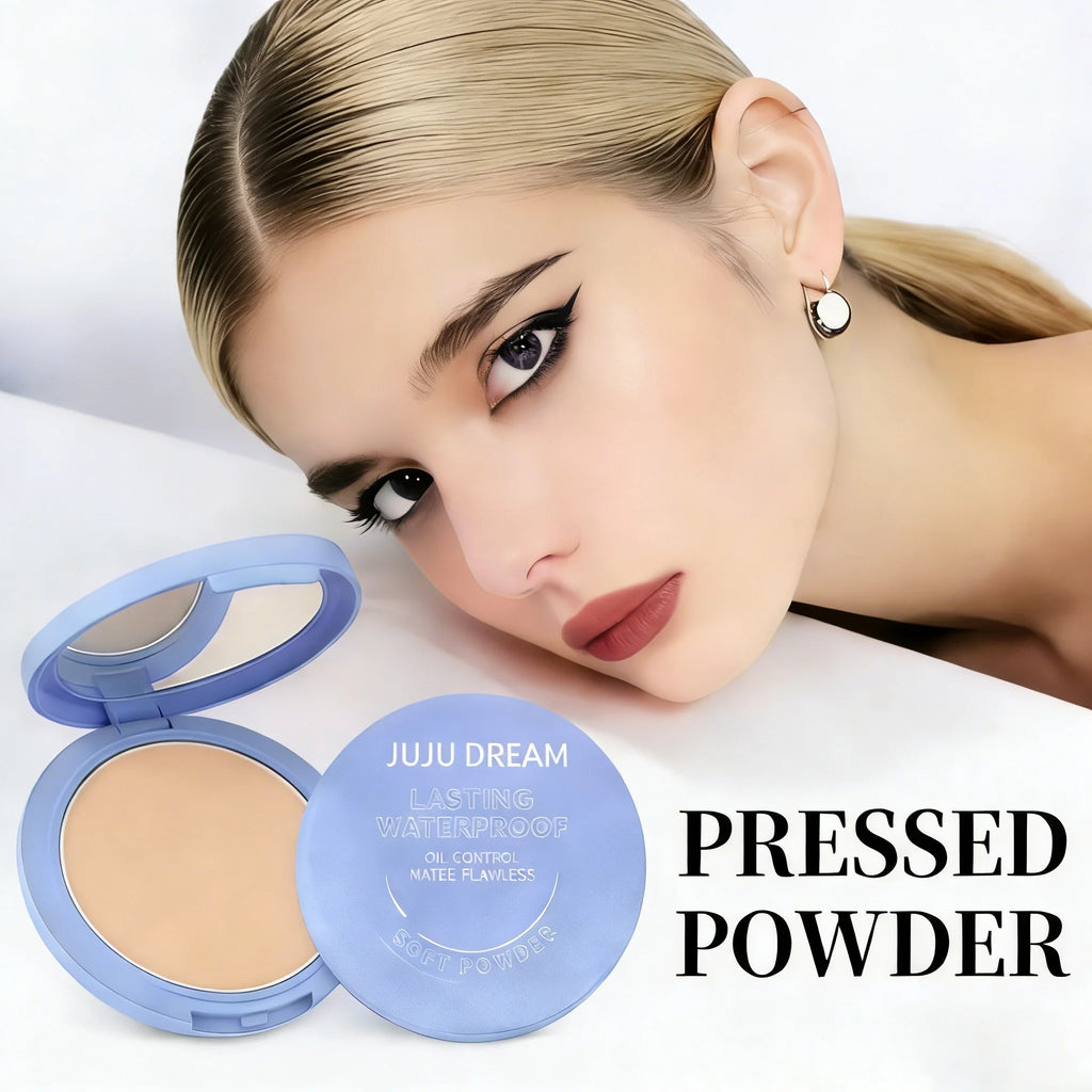 Matte Long-Lasting Oil-Control Pressed Powder With Sponge Applicator Long-lasting Waterproof Texture Smooth Sace Face Powder mbzr