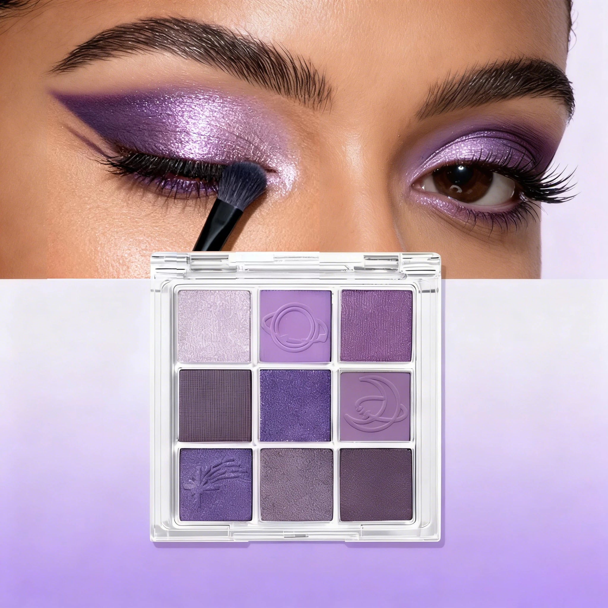 Dreamlike Nine-Color Purple Eyeshadow Palette Long-Lasting And Waterproof Matte And Shimmer Finishes Smokey Eye Makeup Palette mbzr