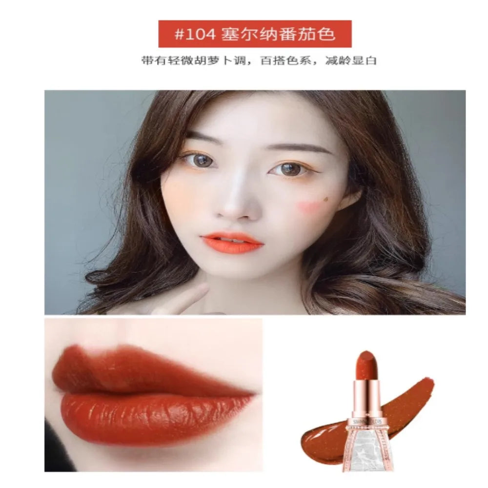 (2-pack) 103 Castle Brick Red+104 Cerna Tomato Bow Matte Lipstick mbzr