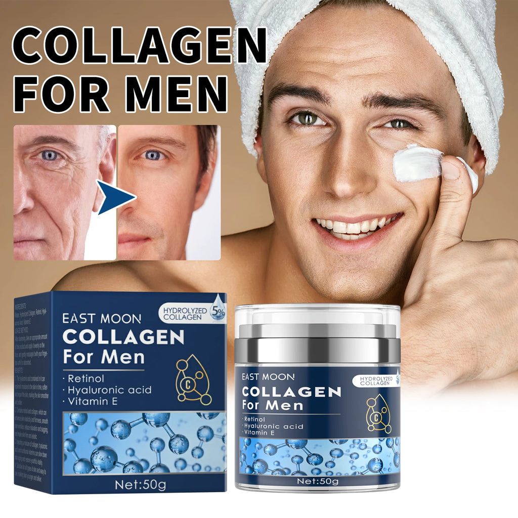 East Moon Men's Facial Fade Acne Marks Cleanses Closure Blackheads Gentle Hydrating Moisturize Anti-Wrinkle Collagen Cream mbzr