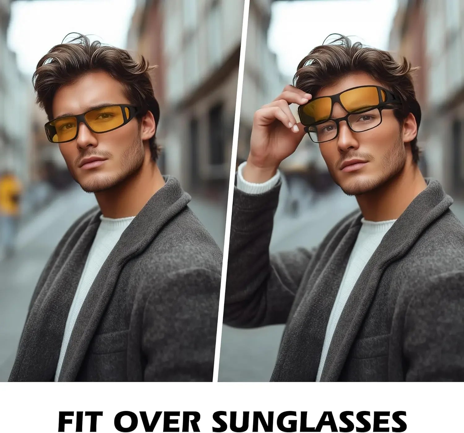 Night vision sunglasses, car night driving glasses, driver's goggles, unisex sunglasses, UV-blocking sunglasses, glasses