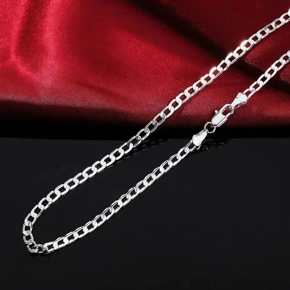 Link Chain 8mm Necklace 925 Silver – Unisex Lobster Clasp mbzr