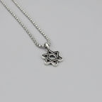 Solid Silver Star Necklace Men Fine Jewelry Birthday Gift