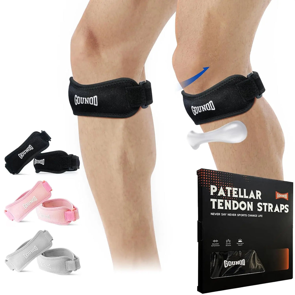 2PC/1Pair GOUNOD Patella Knee Straps Adjustable Knee Straps Running Sports for Pain Relief mbzr