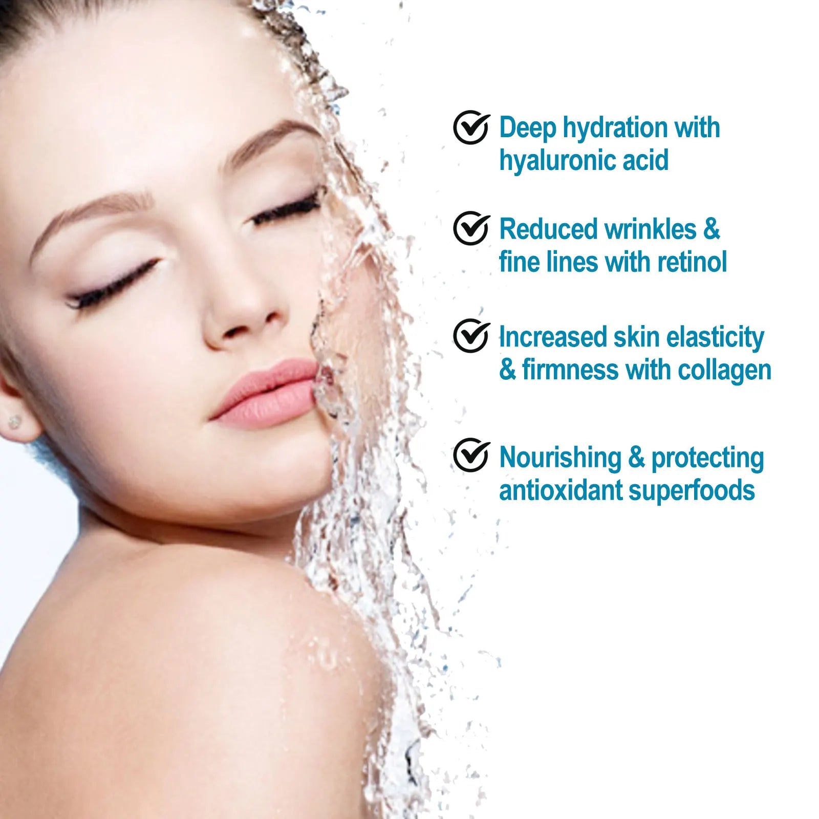 Eelhoe 48ml Retinol Moisturizer Cream Remove Wrinkle Reduce Fine Lines Tender Skin Collagen Boost Hydrating Facial Care Cream mbzr