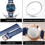 OLEVS Women Watch Red  Casual Leather Ladies Watches Luxury Quartz Female Wristwatches Brand Clock Ultra Thin Surface 6.5MM5869 mbzr