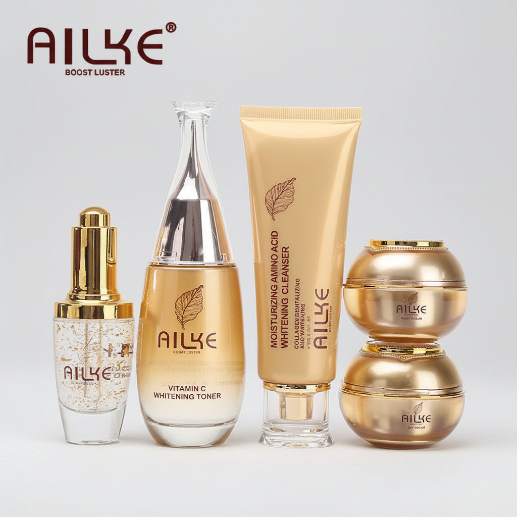 AILKE Whitening Face Care Set, Moisturizing, Brightening, With Collagen Vitamin C, Even Skin Tone, Suitable for Men and Women mbzr