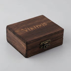Viking Runes Beads Men's Bracelet Fashion Charm Beads Bracelet with Wooden Box mbzr
