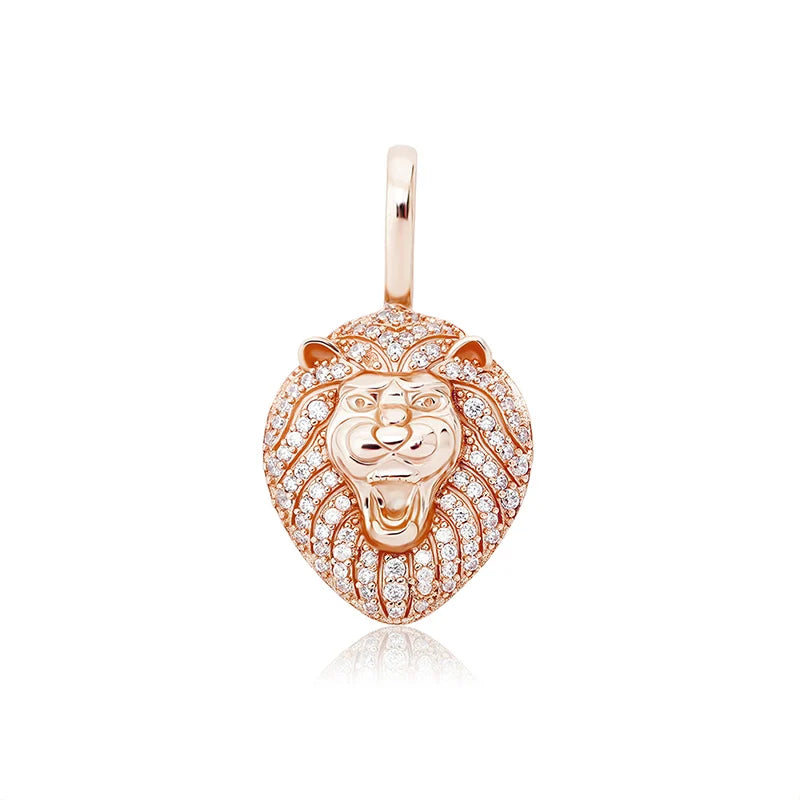 JINAO New 100% 925 Sterling Silver Lion Pendant High Quality CZ Women's Necklace Hip Hop Fashion Delicate Jewelry For Gift mbzr