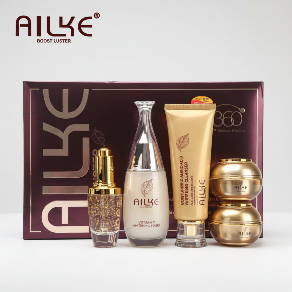 AILKE Whitening Face Care Set, Moisturizing, Brightening, With Collagen Vitamin C, Even Skin Tone, Suitable for Men and Women mbzr