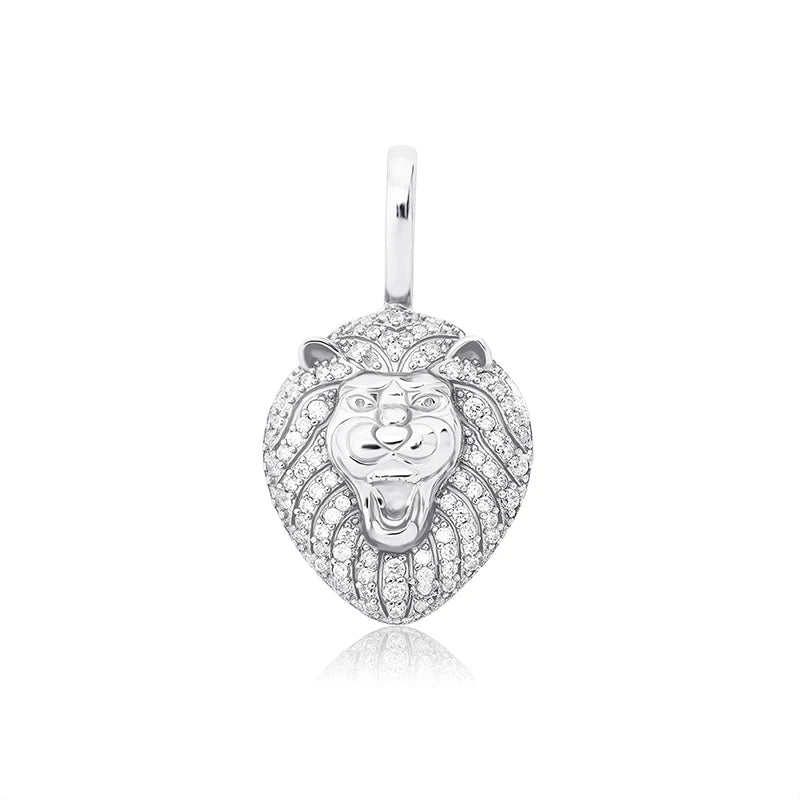 JINAO New 100% 925 Sterling Silver Lion Pendant High Quality CZ Women's Necklace Hip Hop Fashion Delicate Jewelry For Gift mbzr