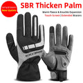 ROCKBROS Cycling Gloves Thermal Autumn Winter Gloves Windproof SBR Touch Screen Bike Gloves Full Finger Shockproof Sport Gloves mbzr