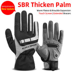 ROCKBROS Cycling Gloves Thermal Autumn Winter Gloves Windproof SBR Touch Screen Bike Gloves Full Finger Shockproof Sport Gloves mbzr
