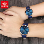 OLEVS Women Watch Red  Casual Leather Ladies Watches Luxury Quartz Female Wristwatches Brand Clock Ultra Thin Surface 6.5MM5869 mbzr