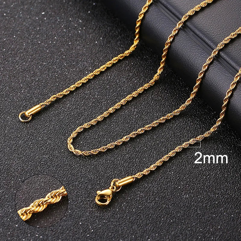 Vnox Cuban Chain Necklace Basic Stainless Steel Curb Link Chain Chokers,Vintage Gold Color Solid Metal Collar