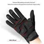 ROCKBROS Cycling Gloves Thermal Autumn Winter Gloves Windproof SBR Touch Screen Bike Gloves Full Finger Shockproof Sport Gloves mbzr