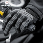 ROCKBROS Cycling Gloves Thermal Autumn Winter Gloves Windproof SBR Touch Screen Bike Gloves Full Finger Shockproof Sport Gloves mbzr