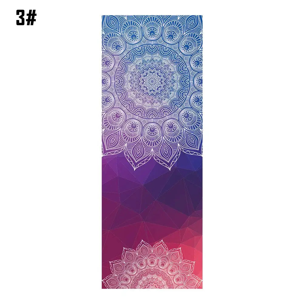 Classic Mandola Yoga Towel Mat Diamond Texture Non-slip Pilates Fitness Cover mbzr