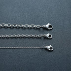 Vnox Basic Chain Necklaces for Men Never Fade Tone Stainless Steel Rolo Box Snake Chains Necklace 18-24 inch