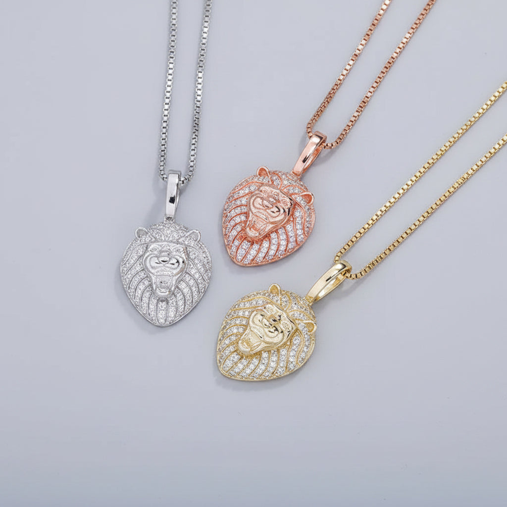 JINAO New 100% 925 Sterling Silver Lion Pendant High Quality CZ Women's Necklace Hip Hop Fashion Delicate Jewelry For Gift mbzr