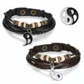 Chain Link 2 pcs Charm Bracelet Yin Yang Couples Rope Chain Fashion Jewelry mbzr