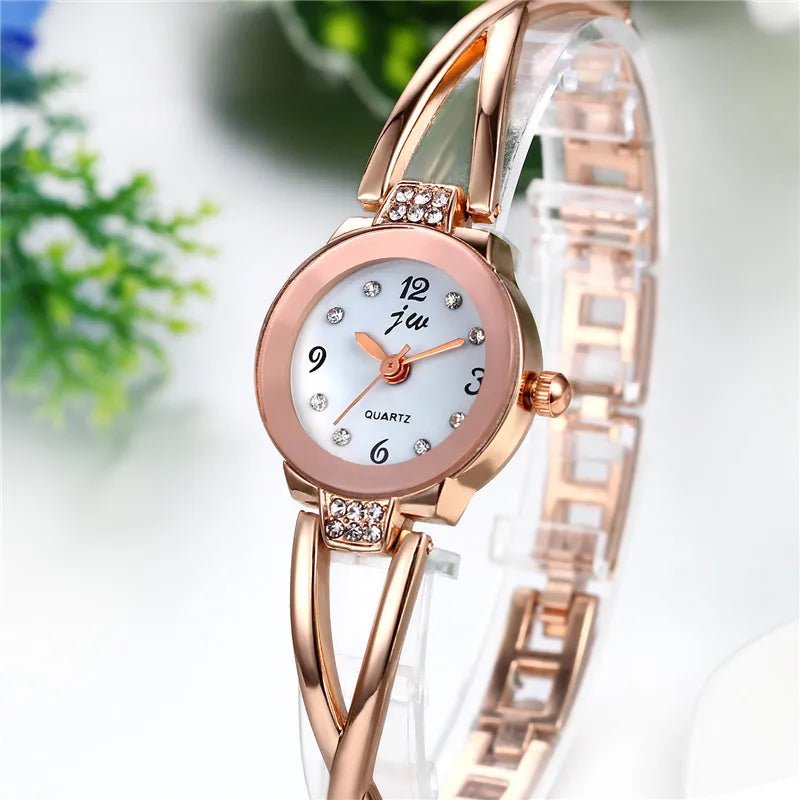 Lancardo Bracelet Watches For Lady Fashion Dress Chain Style Jewelry With Rhinestone Quartz Women Watch Relogio Feminino