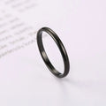 Vnox 2mm Thin Rings For Women Girl Solid Stainless Steel Minimalist Ring Set Elegant Party Tail Ring Extra Small Size #3- #10