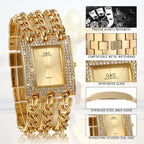 LANCARDO New Top Brand Luxury Women's Watches Alloy Clock Lady's Gold Strap Watch Fashion Reloj Female Quartz Wristwatch mbzr
