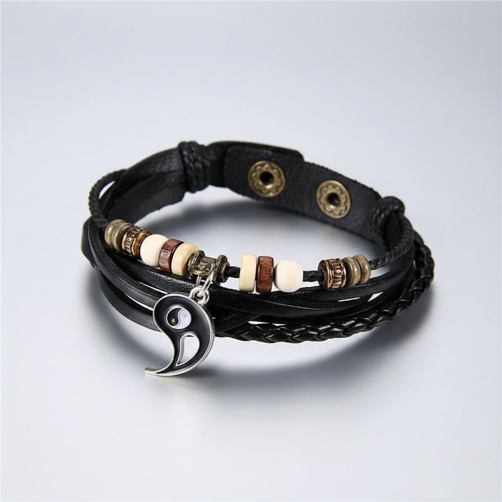 Chain Link 2 pcs Charm Bracelet Yin Yang Couples Rope Chain Fashion Jewelry mbzr