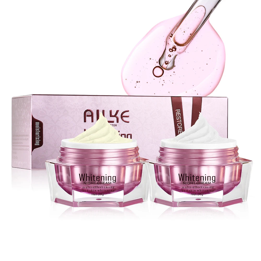 AILKE Face Cream With Hyaluron Scars Whitening Moisturizing Lifting Anti-aging Women Sleeping Dry Korean Bleaching Skin Care mbzr