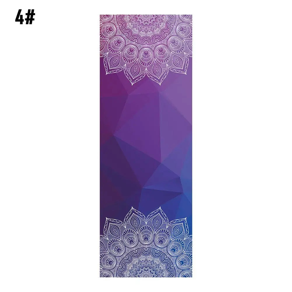 Classic Mandola Yoga Towel Mat Diamond Texture Non-slip Pilates Fitness Cover mbzr