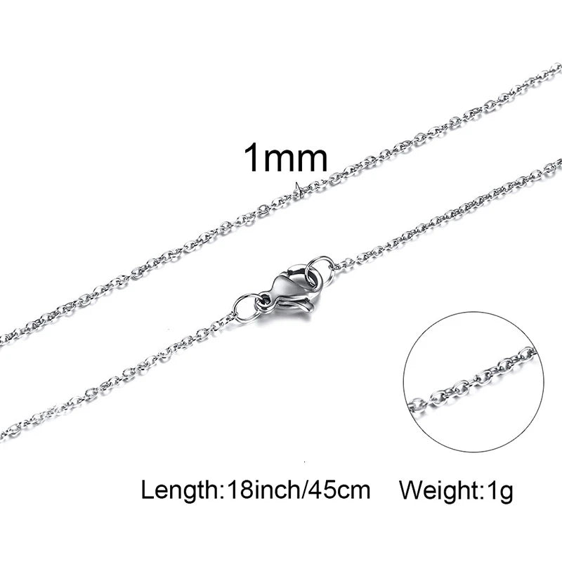 Vnox Basic Chain Necklaces for Men Never Fade Tone Stainless Steel Rolo Box Snake Chains Necklace 18-24 inch