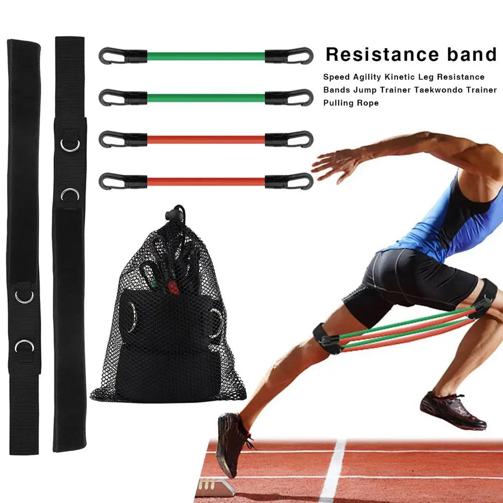 Speed Agility Kinetic Leg Resistance Bands Jump Trainer Yoga Taekwondo Trainer Pulling Rope For Home Gym Accessories mbzr