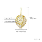 JINAO New 100% 925 Sterling Silver Lion Pendant High Quality CZ Women's Necklace Hip Hop Fashion Delicate Jewelry For Gift mbzr