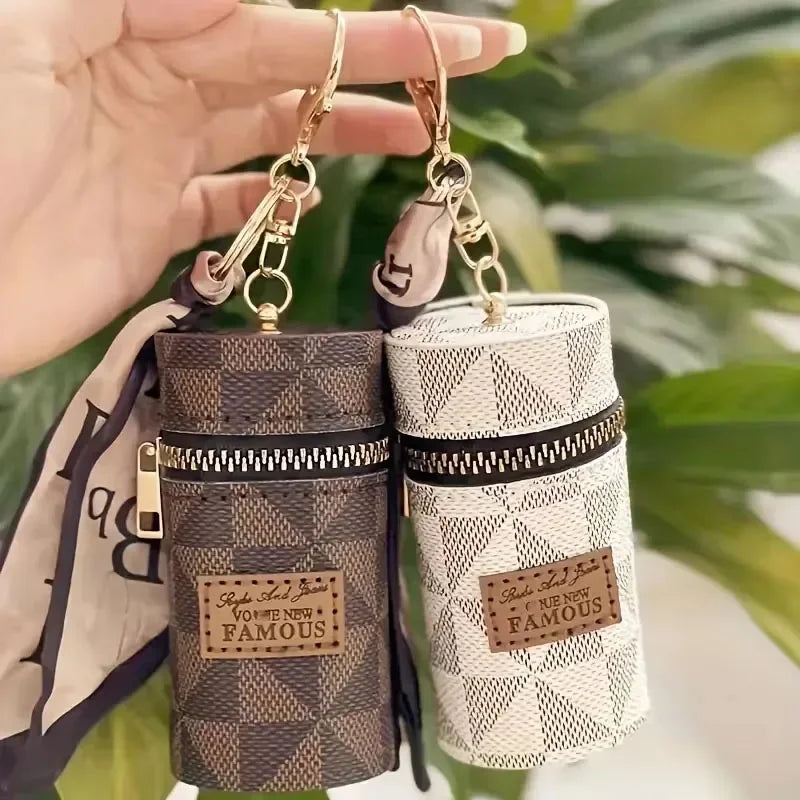 Mini Retro Coin Purse, Classic Pouch With Scarf Decor, Zipper Portable Multifunctional Lipstick Bag Vintage Flower Leather mbzr