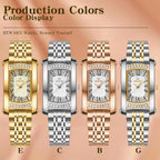 REWARD Luxury Woman Wristwatch Waterproof Luminous Date Diamond Dial Rectangle Watch For Ladies Quartz Women Watches mbzr