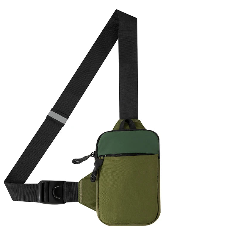 Mini Nylon Crossbody Bag for Men And Women Mobile Chest Pack Fashionable And Versatile Small Shoulder Bag canvas bag mbzr