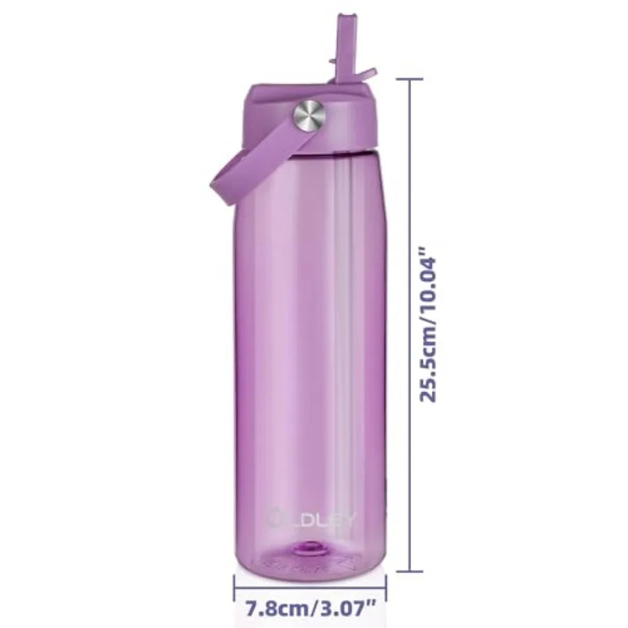 32 oz Water Bottle with Straw, Leakproof Sports Water Bottle with Carry Strap, BPA-Free Large Water Bottles for Home, Travel, S mbzr