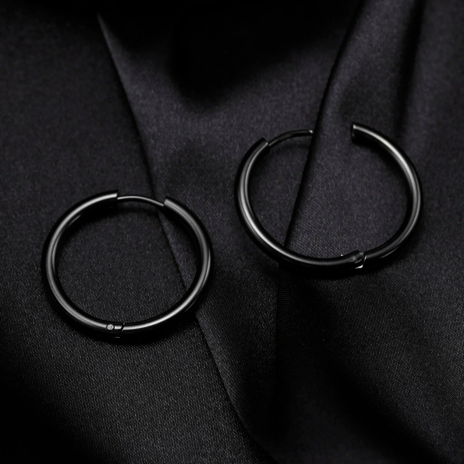 Classic Stainless Steel Hoop Earring for Men Boys,Anti Allergy Metal Huggies Hoop Earring,Simple Male Stacked Earring Jewelry