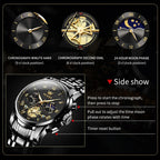 OLEVS 2859 Brand original authentic watches for man luxury Gift Box Steel band multifunctional quartz men's watch mbzr