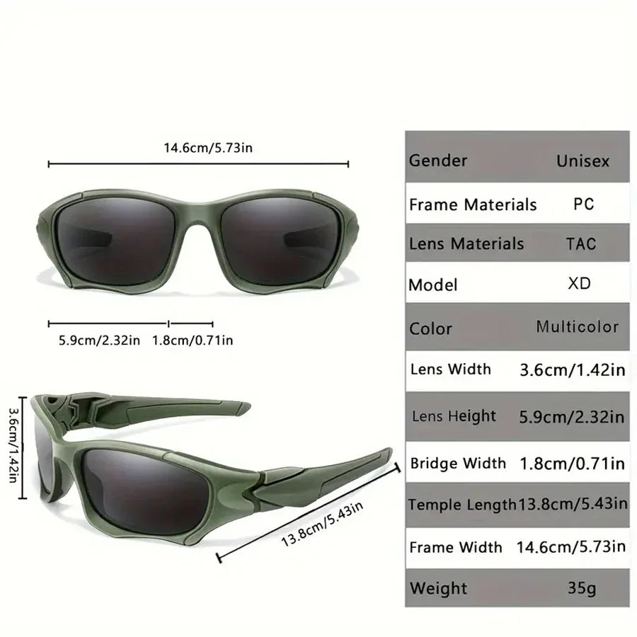 Outdoor Sports Polarized Sunglasses Men Curve Cutting Frame Stress-Resistant Lens Shield Sun Glasses Wome mbzr