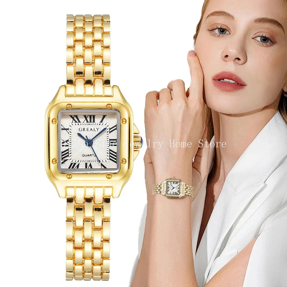 Women Watch Light Luxury Brand Business Gold Stainless Steel Ladies Fashion Quartz Watches Female Clock Bracelet Wristwatch mbzr