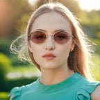 ZENOTTIC Oval Retro Unisex Sunglasses UV400 Polarized Glasses Vintage Style Classic Shades