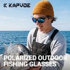 KAPVOE Anti-Glare Polarized Cycling Sunglasses Fashion Men Women Ultralight Fishing Glasses MTB Bicycle Marathon Sports Glasses Large-Frame Sports Running UV400 Goggles