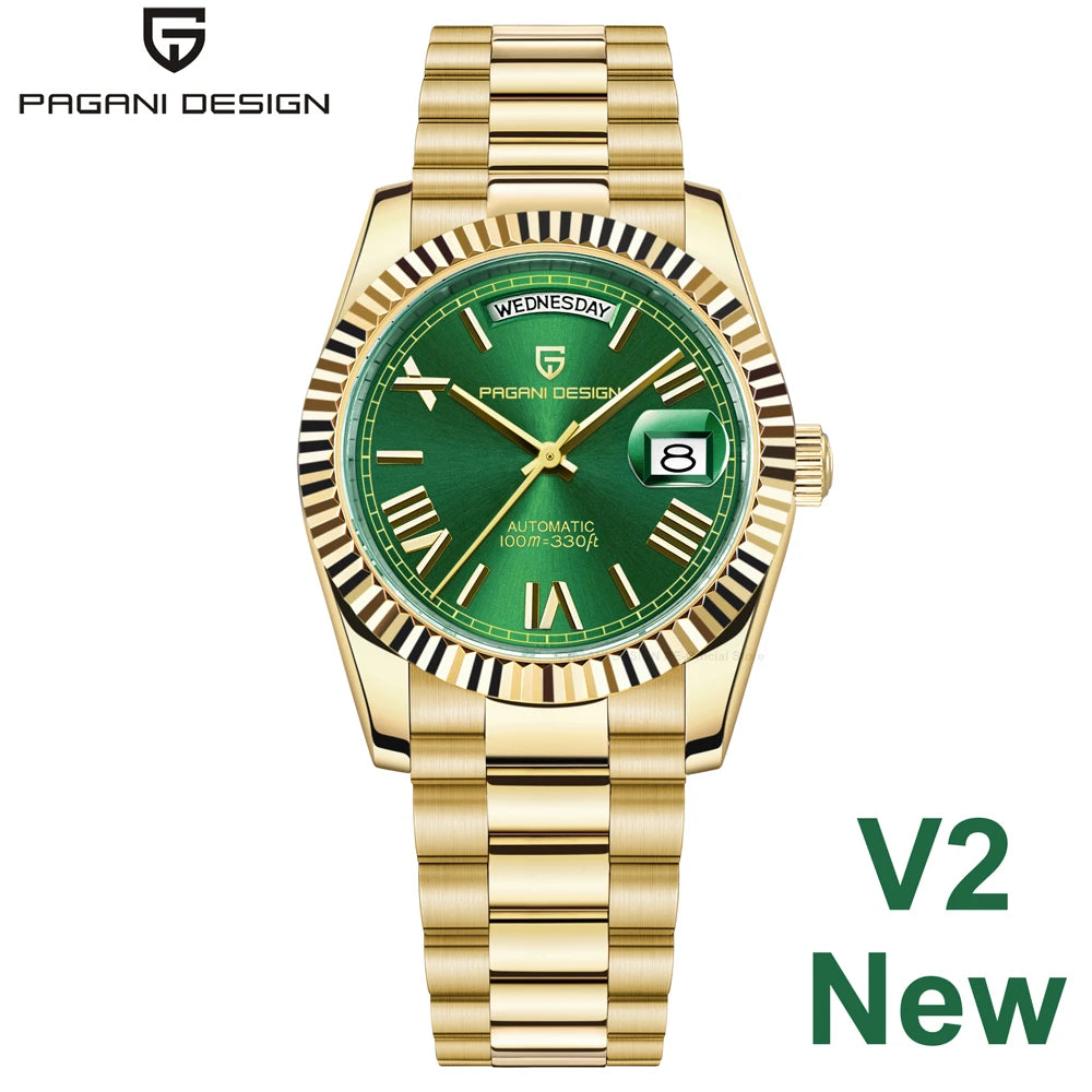 PAGANI DESIGN DD36 Double calendar 36MM mechanical automatic men watch Haiou ST16 sapphire luxury waterproof  relogio masculino