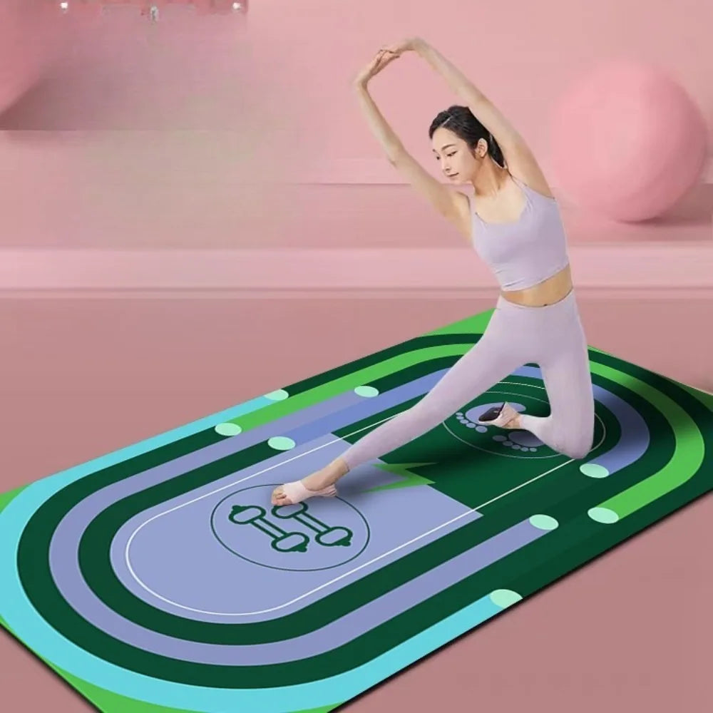 Yoga Carpet Mat Double-Side Shock Absorbing Eco-friendly Colorful Ring Pattern Exercise Floor Rug mbzr