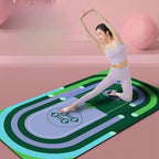 Yoga Carpet Mat Double-Side Shock Absorbing Eco-friendly Colorful Ring Pattern Exercise Floor Rug mbzr
