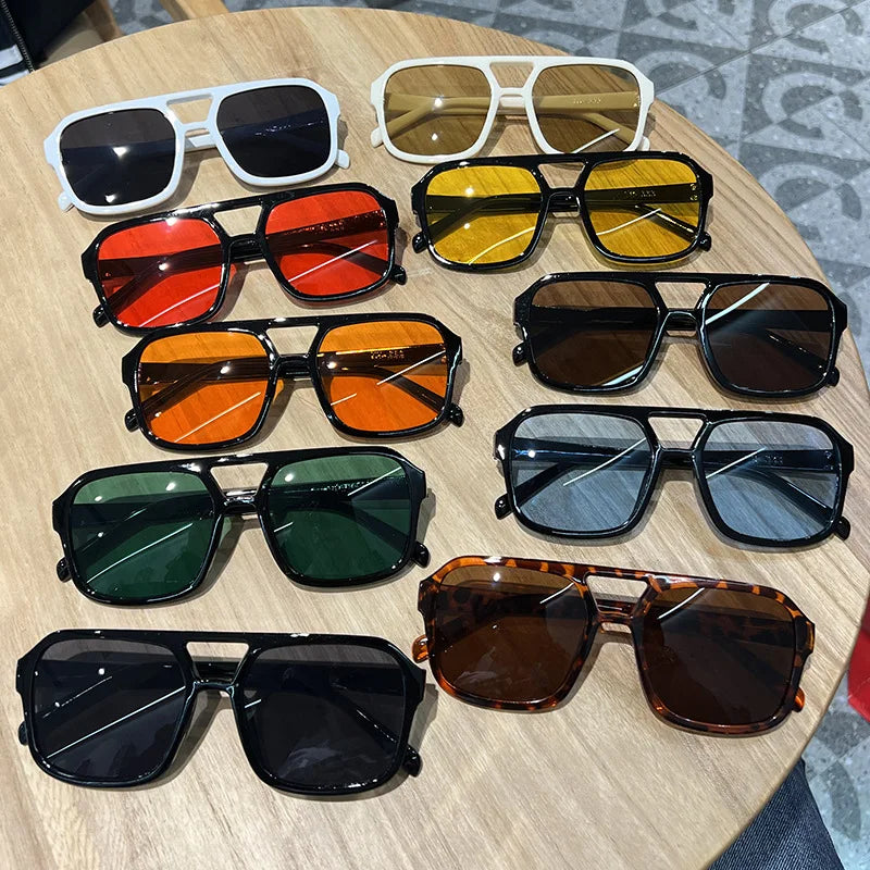 Vintage Square Sunglasses Women Brand Designer Retro Sun Glasses Female Shades Mirror Fashion Outdoor Очки Солнечны